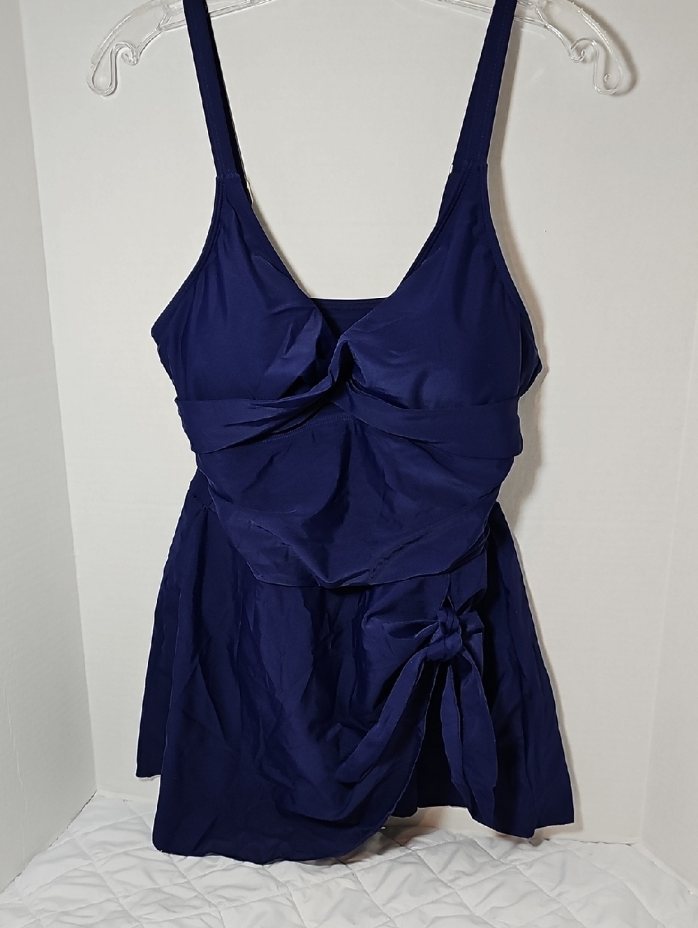 Source Unknown Navy Blue One-Piece Swimdress